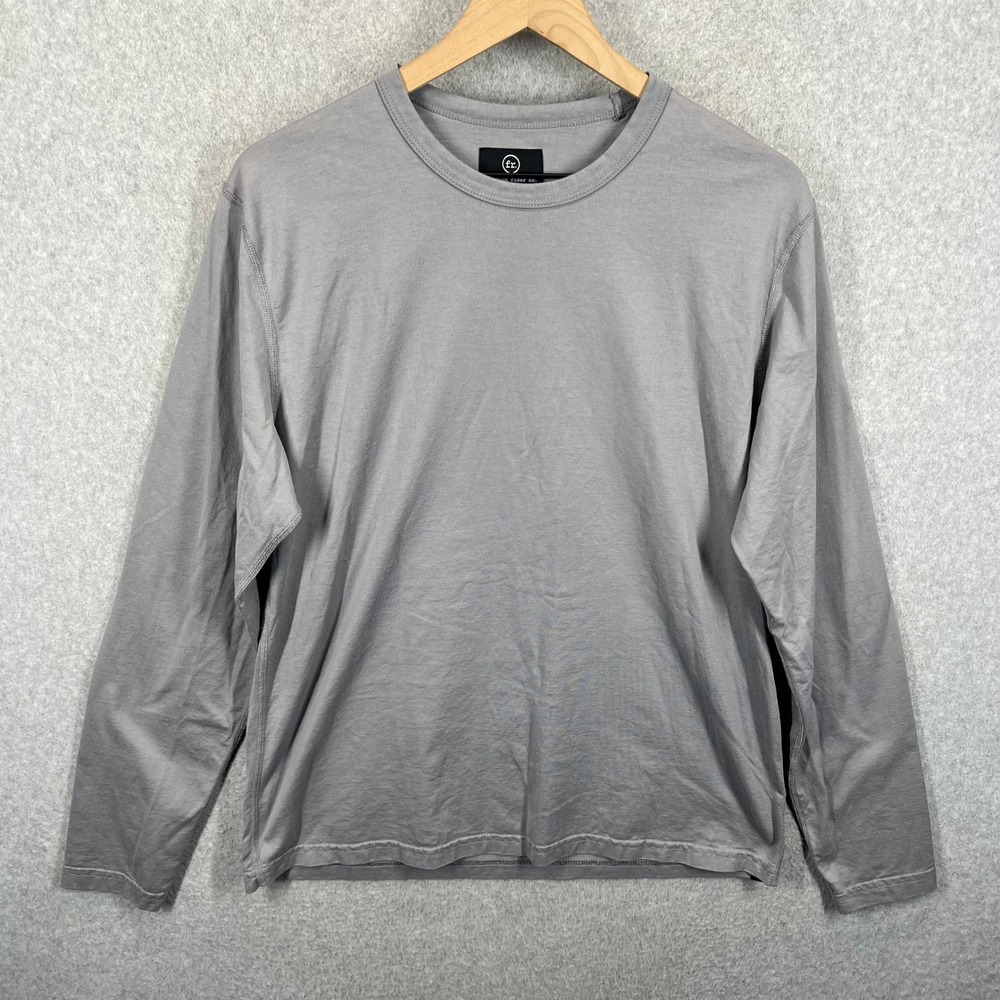 Foreign Rider Co Long Sleeve T-Shirt Mens 3 Gray Cotton Crew Neck Made in Canada